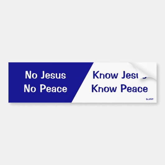 Ken Jezus, Know Peace Bumpersticker (Voorkant)