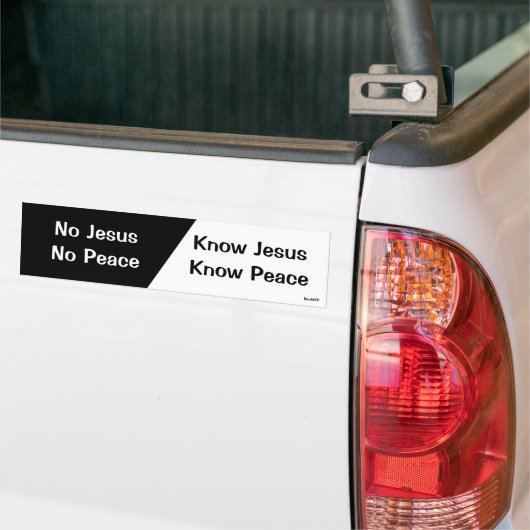 Ken Jezus, Know Peace Bumpersticker (Op Truck)