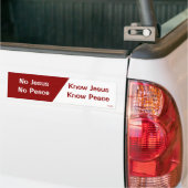 Ken Jezus, Know Peace Bumpersticker (Op Truck)