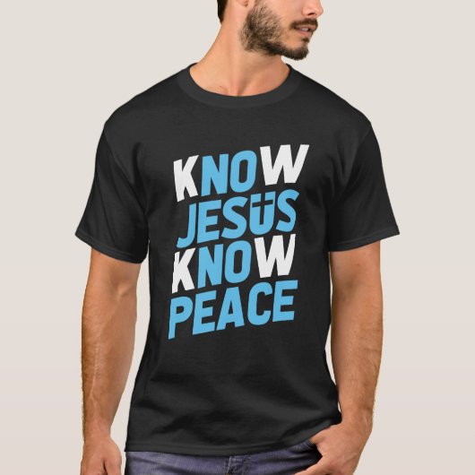 Ken Jezus Know Peace (Verander van kleur) T-shirt (Voorkant)