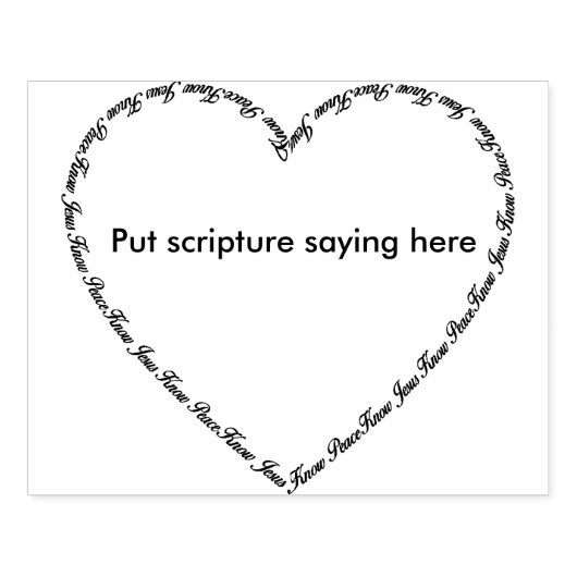 Ken Jezus weet dat vredeshart lijst 2 kunststempel Rubberstempel (Afrduk)