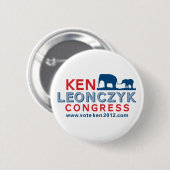 Ken Leonczyk voor de Button van het Congres (Voorkant /achterkant)