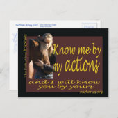 Ken me door mijn acties briefkaart (Voorkant / Achterkant)