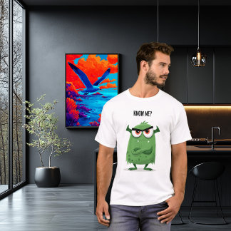 Ken Me Grappig Chagrijnig Groen Monster Karakter C T-shirt
