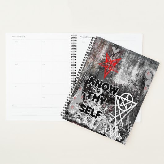 Ken Thyself Satanic Occult Gothic Planner (Display)