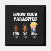 Ken uw parasieten Anti-Trump Funny Tick Resist Magneet (Voorkant)