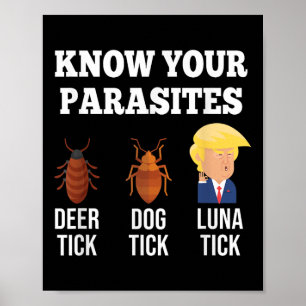 Ken uw parasieten Anti-Trump Funny Tick Resist Poster