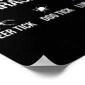 Ken uw parasieten - herten teken, hond teken, Luna Poster (Hoek)