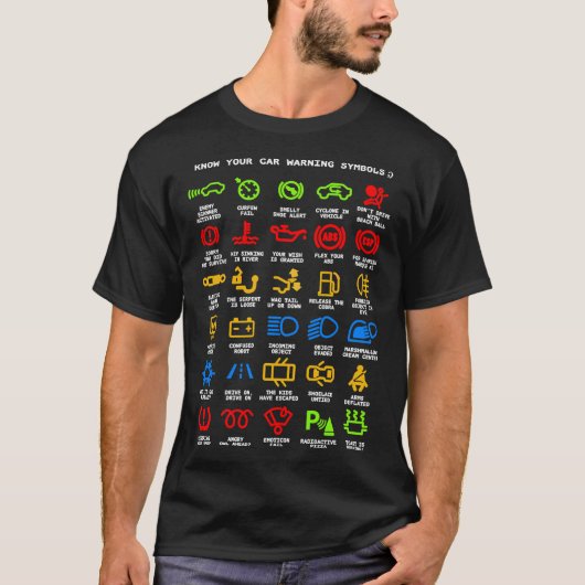 Ken Uw Waarschuwingslichten voor auto Mechanics Fu T-shirt (Voorkant)
