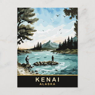 Kenai, Alaska, Reisreclame Vintage Briefkaart