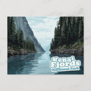 Kenai Fjords Alaska Fjord Kunstprint Briefkaart