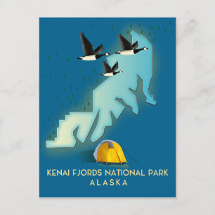 Kenai Fjords Nationaal Park Alaska Briefkaart
