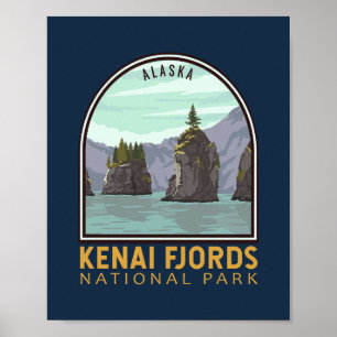 Kenai Fjords Nationaal Park  Emblem Poster