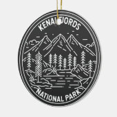 Kenai Fjords Nationaal Park monoline Keramisch Ornament (Links)