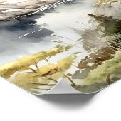 Kenai Fjords Nationaal Park Waterverf Poster (Hoek)