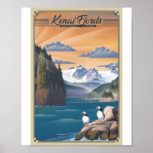 Kenai Fjords Nationaal Poster Litho Kunstwerk (Voorkant)