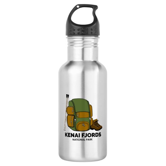 Kenai Fjords National Park Backpack Waterfles (Voorkant)