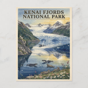 Kenai Fjords National Park Gletsjer Briefkaart