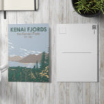 Kenai Fjords National Park Skilak Carte postale Vi<br><div class="desc">Design vectoriel Kenai Fjords. Le parc est un parc national américain qui entretient le champ de glace Harding,  ses glaciers débordants,  ses fjords côtiers et ses îles.</div>