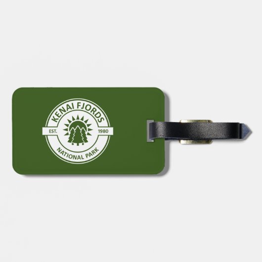 Kenai Fjords National Park Sun Trees Bagagelabel (Achterkant horizontaal)