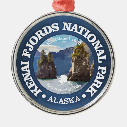 Kenai Fjords NP2 Metalen Ornament (Voorkant)