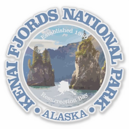 Kenai Fjords NP2 Sticker (Voorkant)