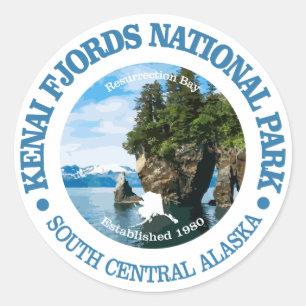 Kenai Fjords NP Ronde Sticker