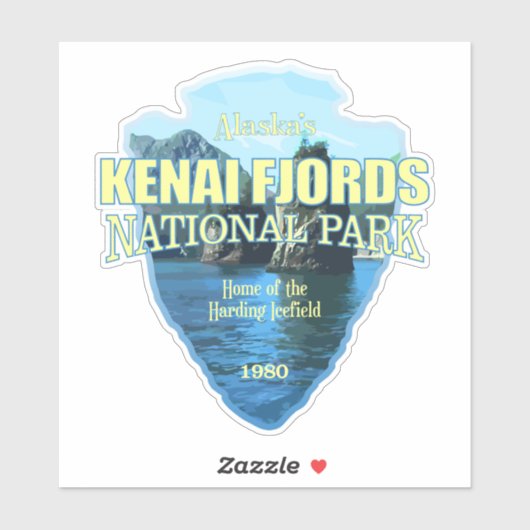 Kenai Fjords (pijlpunt) Sticker (Vel)
