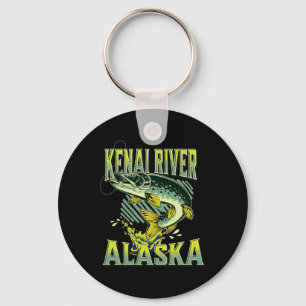 Kenai Rivier Alaska Vissen Vakantie Visliefhebber Sleutelhanger