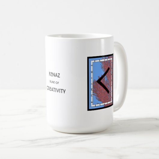 Kenaz Rune Mug - Créativité ! (Devant droit)