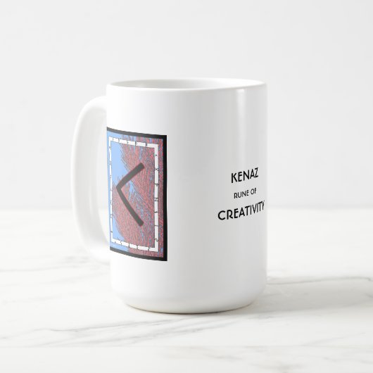 Kenaz Rune Mug - Créativité ! (Devant gauche)