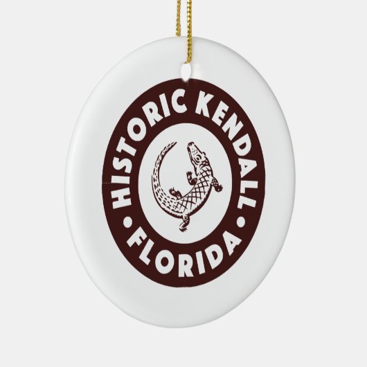Kendall Florida Circle - Bruin Keramisch Ornament (Rechts)