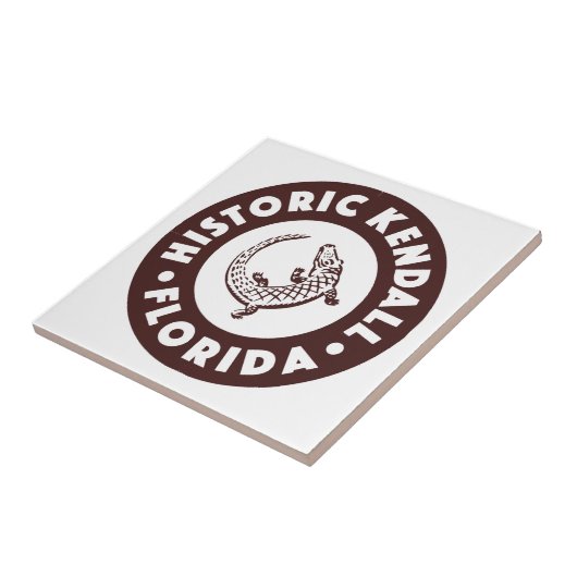 Kendall Florida Circle - Bruin Tegeltje (Zijkant)