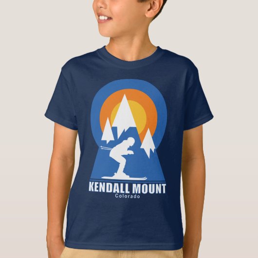 Kendall Mountain Ski Sunset Retro T-shirt (Voorkant)