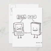 Kendall & Paige - Batterijen Briefkaart (Voorkant / Achterkant)