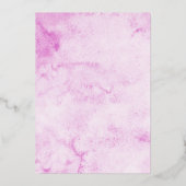 Kendall Pink Elegant Wedding Save the Date Folie Uitnodiging (Achterkant)