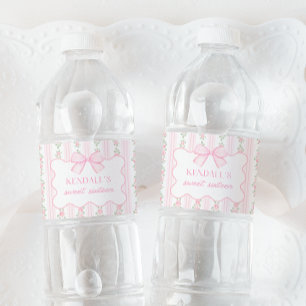 Kendall's Sweet Sixteen Water Label Waterfles Etiket