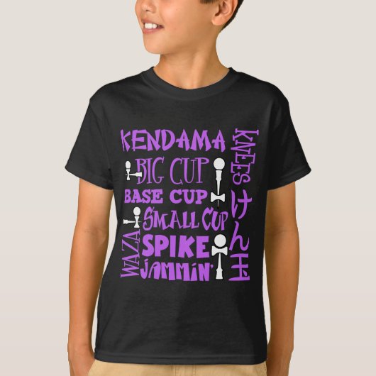 Kendama Block, paars2 T-shirt (Voorkant)