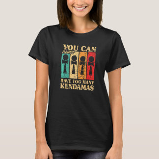 Kendama die je nooit teveel geest van Kendama T-shirt