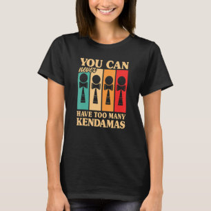 Kendama je kunt nooit te veel geest van Kendama 1 T-shirt