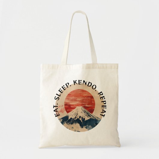 Kendo Eet Slaap Herhaal Mount Fuji Tote Bag (Voorkant)