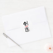 Kendo-KANJI Ronde Sticker (Envelop)