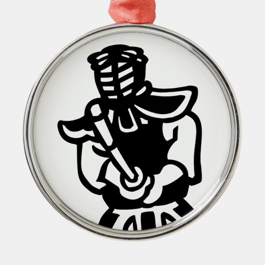 kendo metalen ornament (Voorkant)