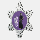 Kendo Tin Sneeuwvlok Ornament (Rechts)