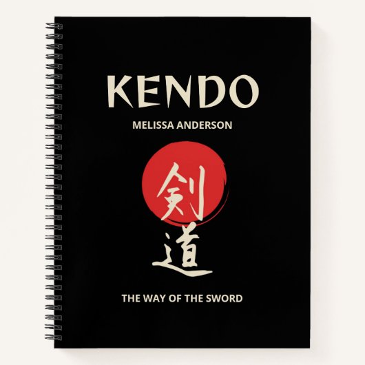 Kendo Vintage Red Black Practitioner Journal (Devant)