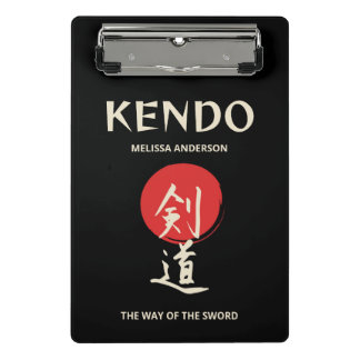 Kendo Vintage Rood Zwart Mini Klembord