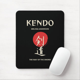 Kendo Vintage Rood Zwart Muismat