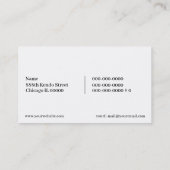 Kendo Visitekaartje (Achterkant)