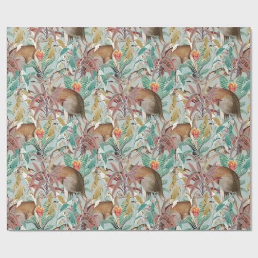 Kenguru Pattern Cadeaupapier (Vlak)