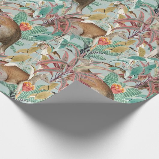 Kenguru Pattern Cadeaupapier (Hoek)